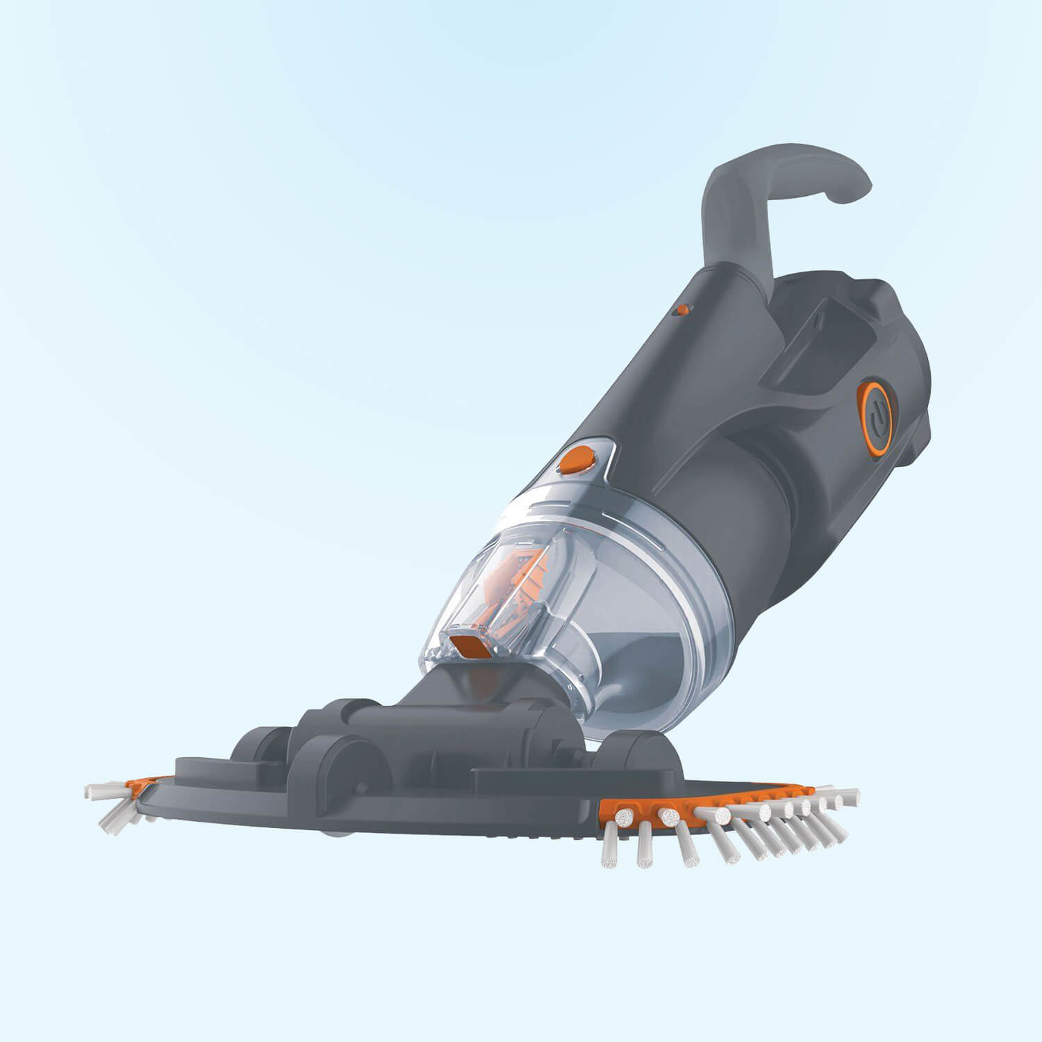 Lifestyle product photo of the Vektro Z200 Electric Pool Vacuum Cleaner in action. Available at Swimart.